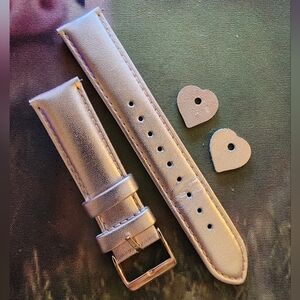 Rose Gold Leather Smart Watch Band